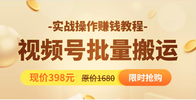 视频号批量运营实战教程，让你一天创作100个高质量视频，日引5W+流量-第一资源库