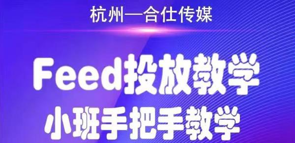 合仕传媒Feed投放教学，手把手教学，开车烧钱必须自己会-第一资源库