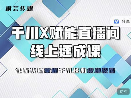 枫芸传媒-线上千川提升课，提升千川认知，提升千川投放效果-第一资源库