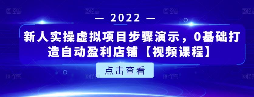 新人实操虚拟项目步骤演示，0基础打造自动盈利店铺【视频课程】-第一资源库