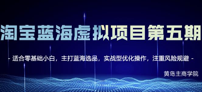 黄岛主淘宝虚拟无货源3.0+4.0+5.0，适合零基础小白，主打蓝海选品，实战型优化操作-第一资源库