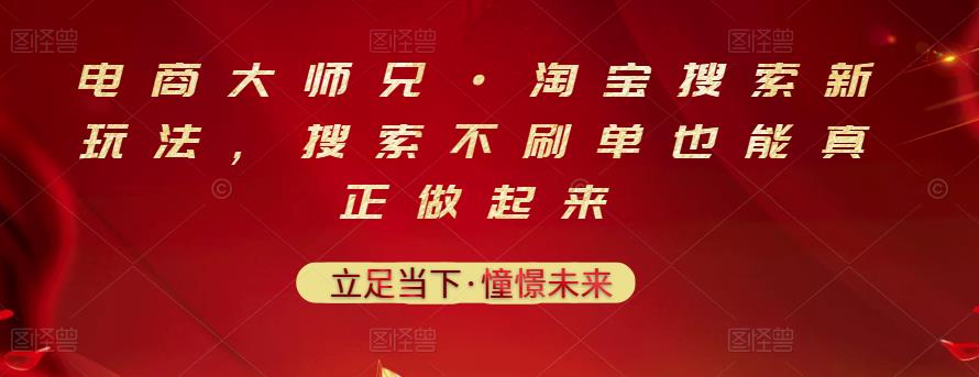 电商大师兄·淘宝搜索新玩法，搜索不刷单也能真正做起来-第一资源库