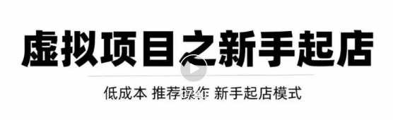 虚拟项目快速起店模式，0成本打造月入几万虚拟店铺！-第一资源库