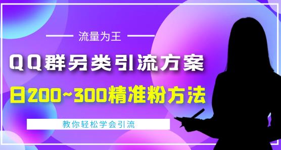 价值888的QQ群另类引流方案，半自动操作日200~300精准粉方法【视频教程】-第一资源库