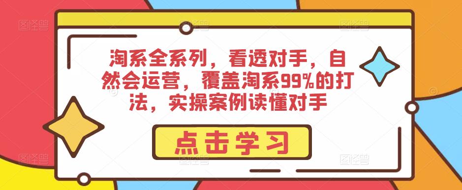 淘系全系列，看透对手，自然会运营，覆盖淘系99%的打法，实操案例读懂对手-第一资源库