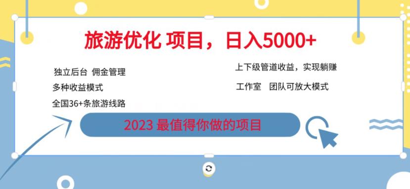 7.22旅游项目最新模式，独立后台+全国35+线路，日入5000+【揭秘】-第一资源库