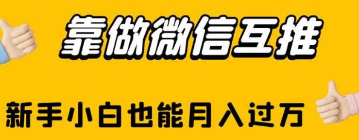 靠做微信互推，新手小白也能月入过万【揭秘】-第一资源库