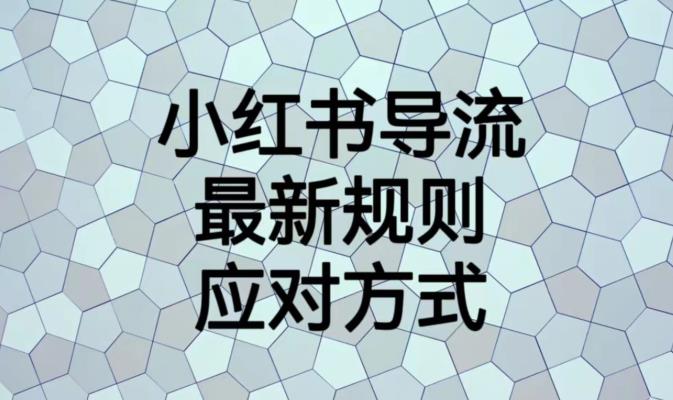 小红书导流最新规则应对方式【揭秘】-第一资源库