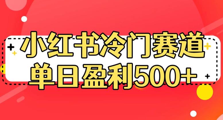 小红书冷门赛道，单日盈利500+【揭秘】-第一资源库