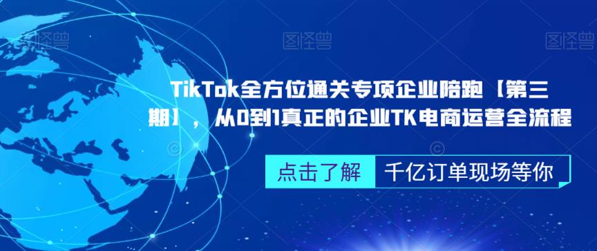 ‎TikTok全方位通关专项企业陪跑【第三期】，从0到1真正的企业TK电商运营全流程-第一资源库