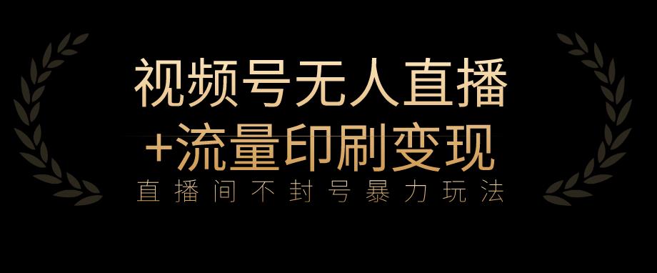 全网首发视频号不封号无人直播暴利玩法+流量印刷机变现，日入1000+【揭秘】-第一资源库