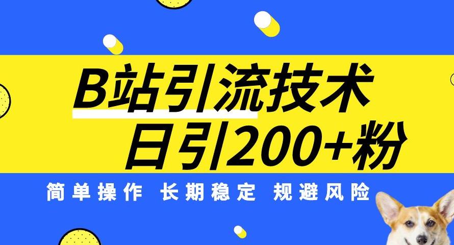 B站引流技术：每天引流200精准粉，简单操作，长期稳定，规避风险-第一资源库